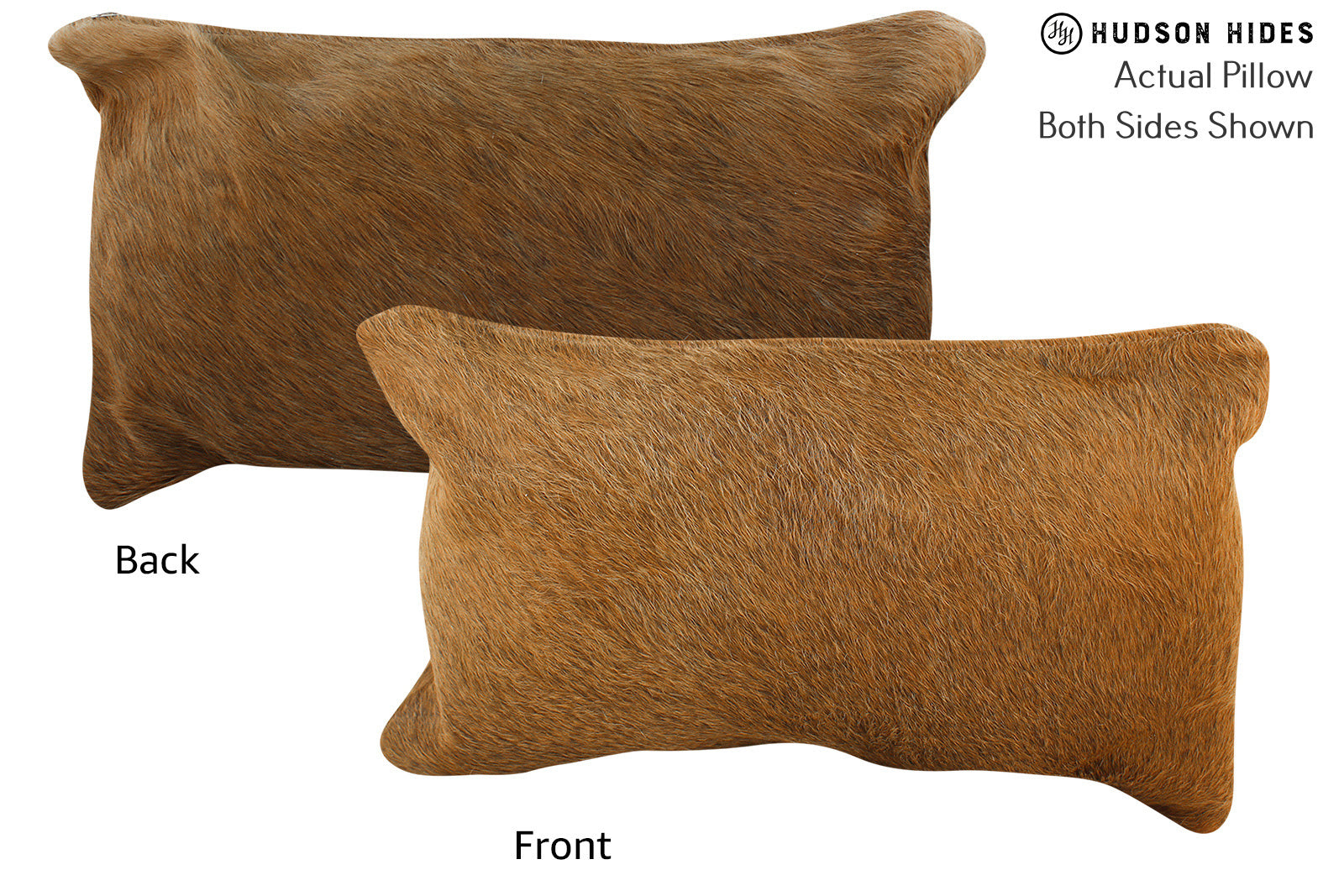 Solid Brown Cowhide Pillow #72057