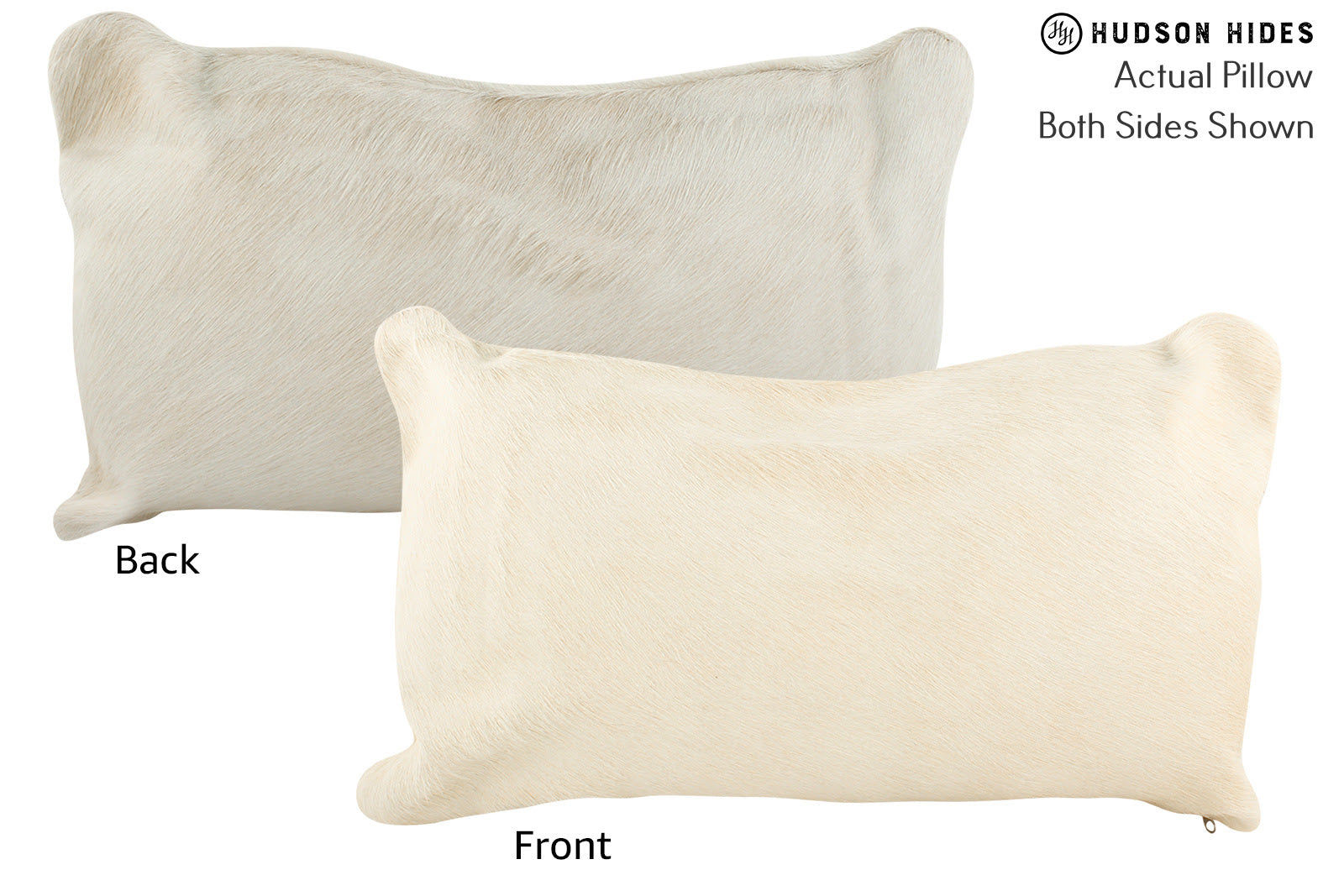 Solid White Cowhide Pillow #72070