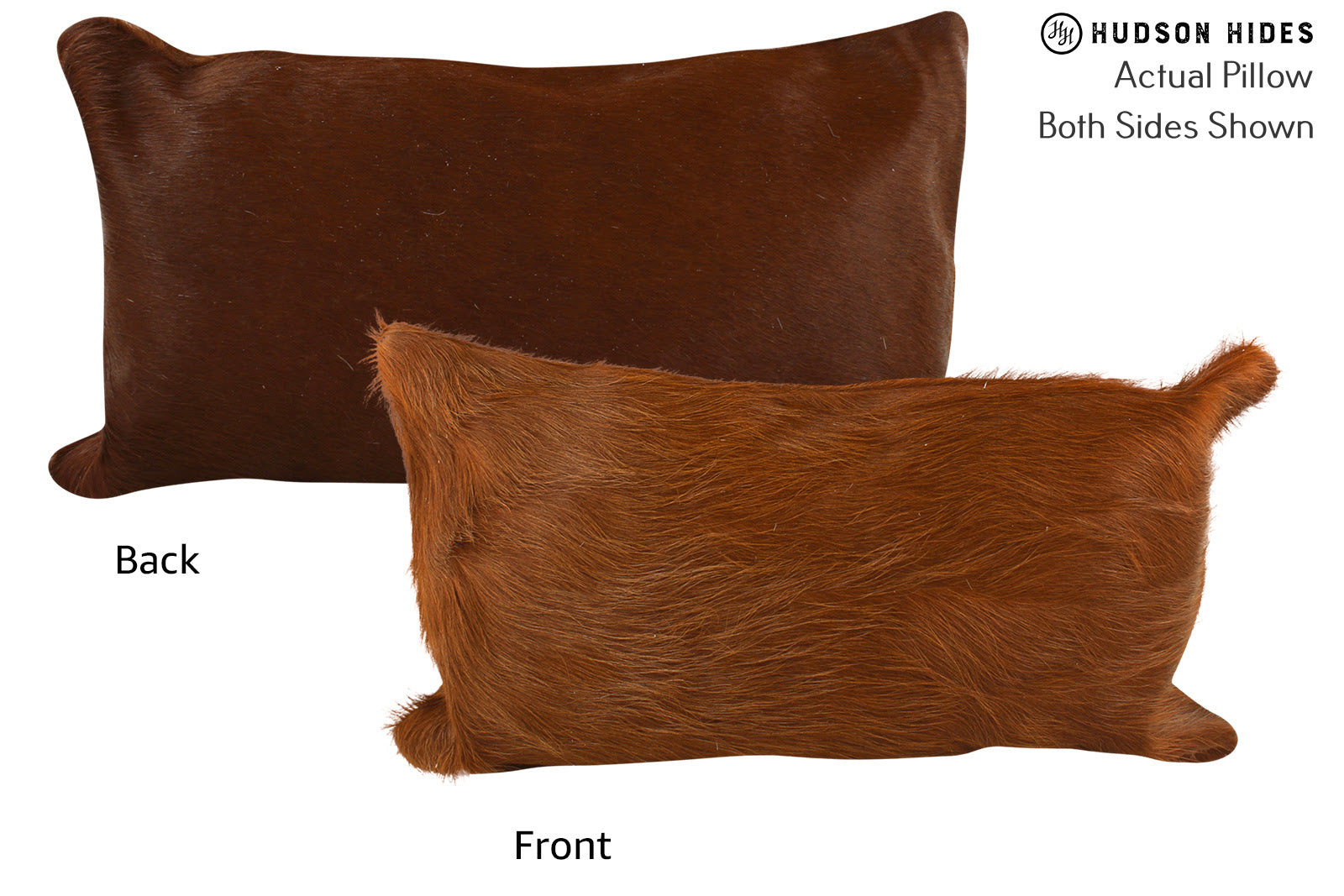 Solid Brown Cowhide Pillow #72101