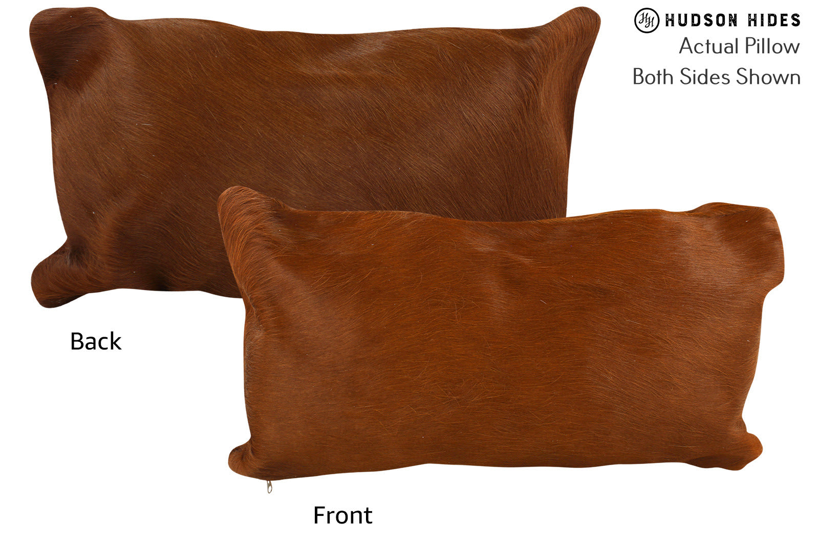 Solid Brown Cowhide Pillow #72102