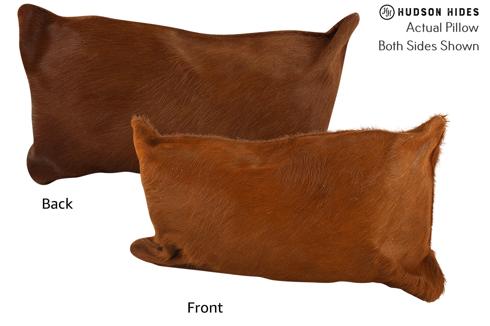 Solid Brown Cowhide Pillow #72104