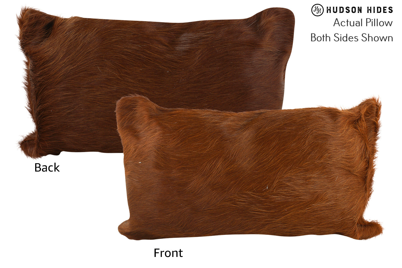 Solid Brown Cowhide Pillow #72106