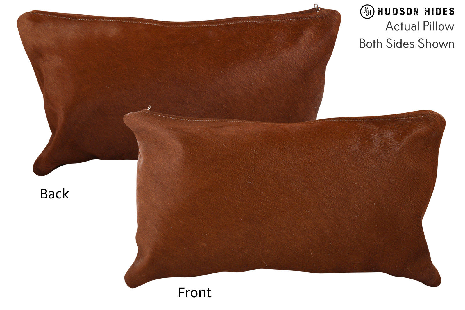 Solid Brown Cowhide Pillow #72188