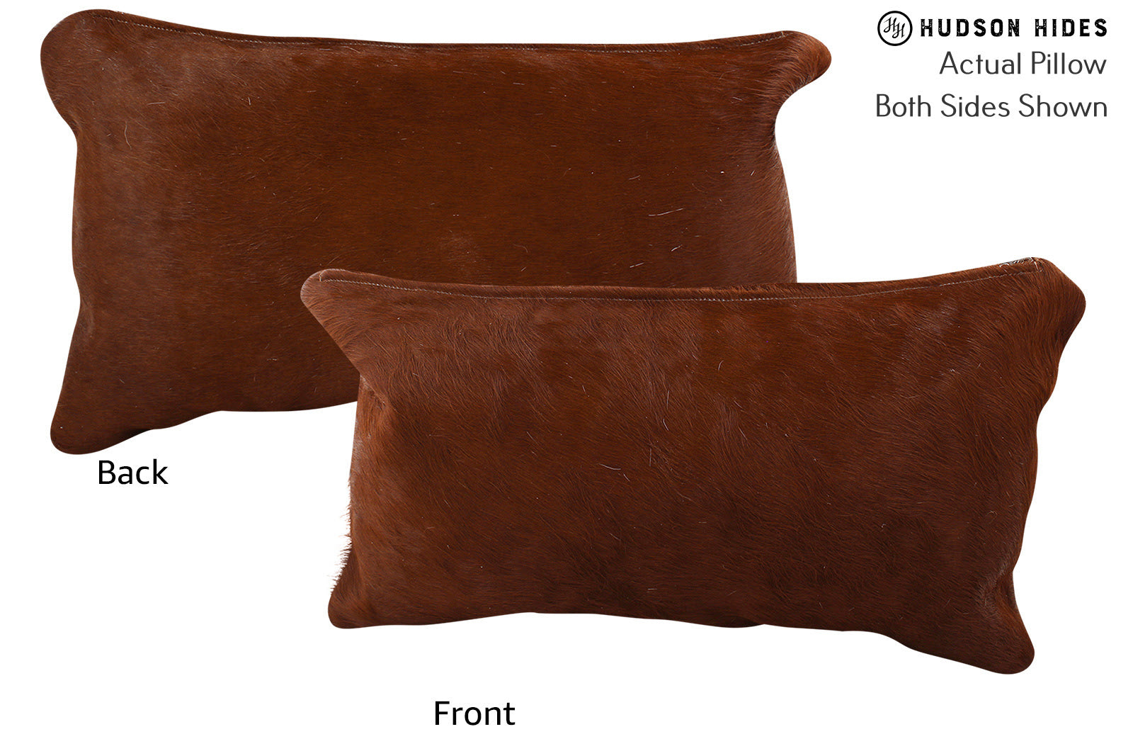 Solid Brown Cowhide Pillow #72189