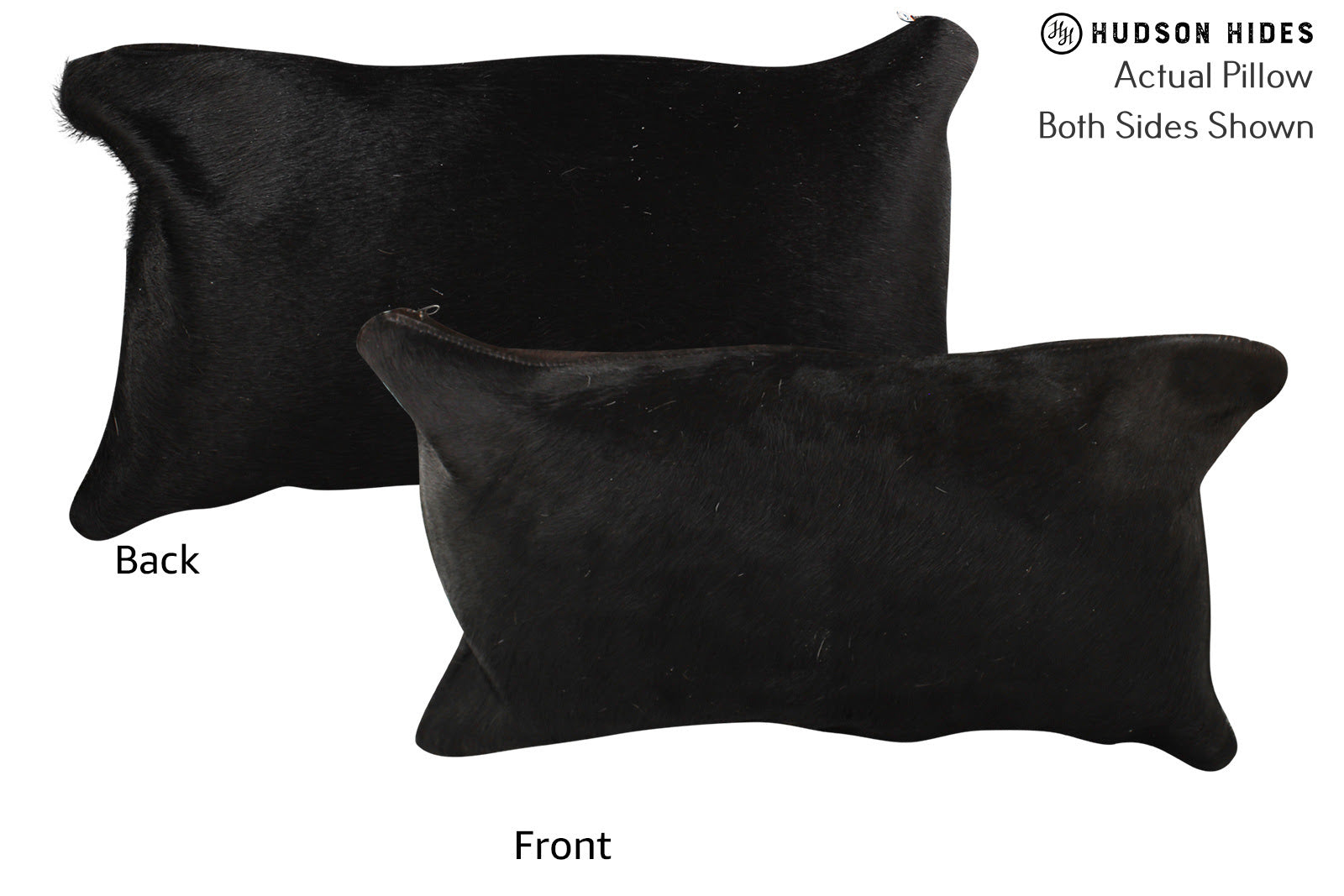 Solid Black Cowhide Pillow #72205