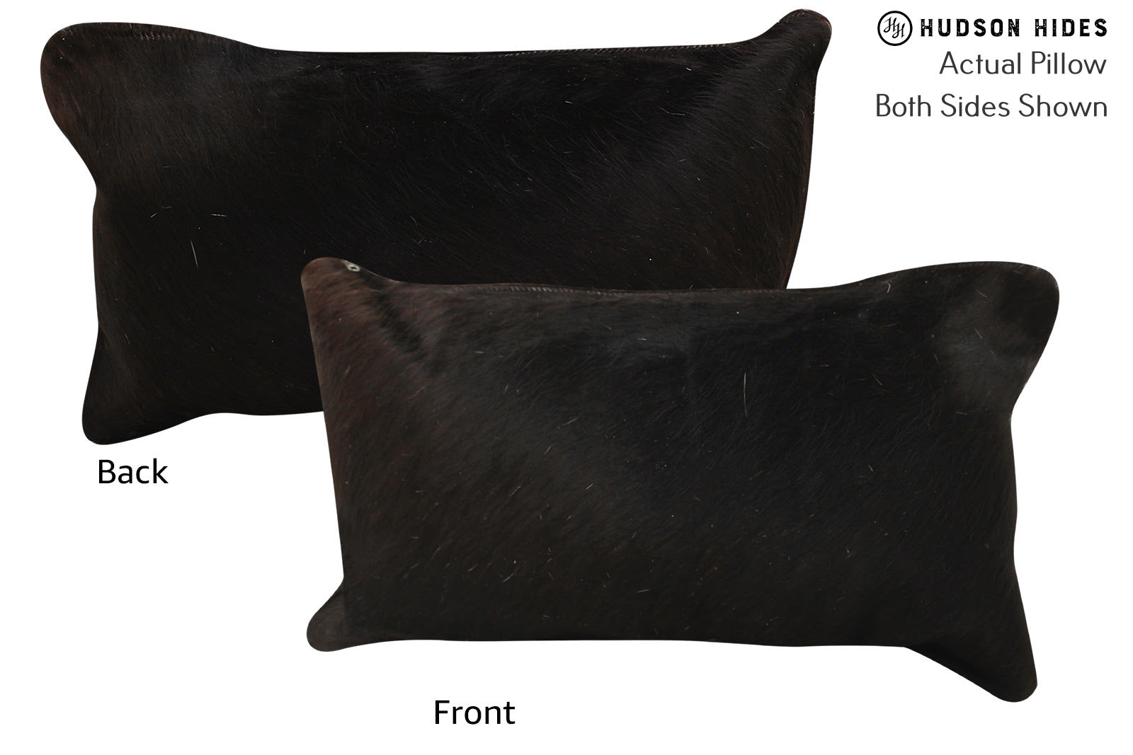 Solid Black Cowhide Pillow #72210