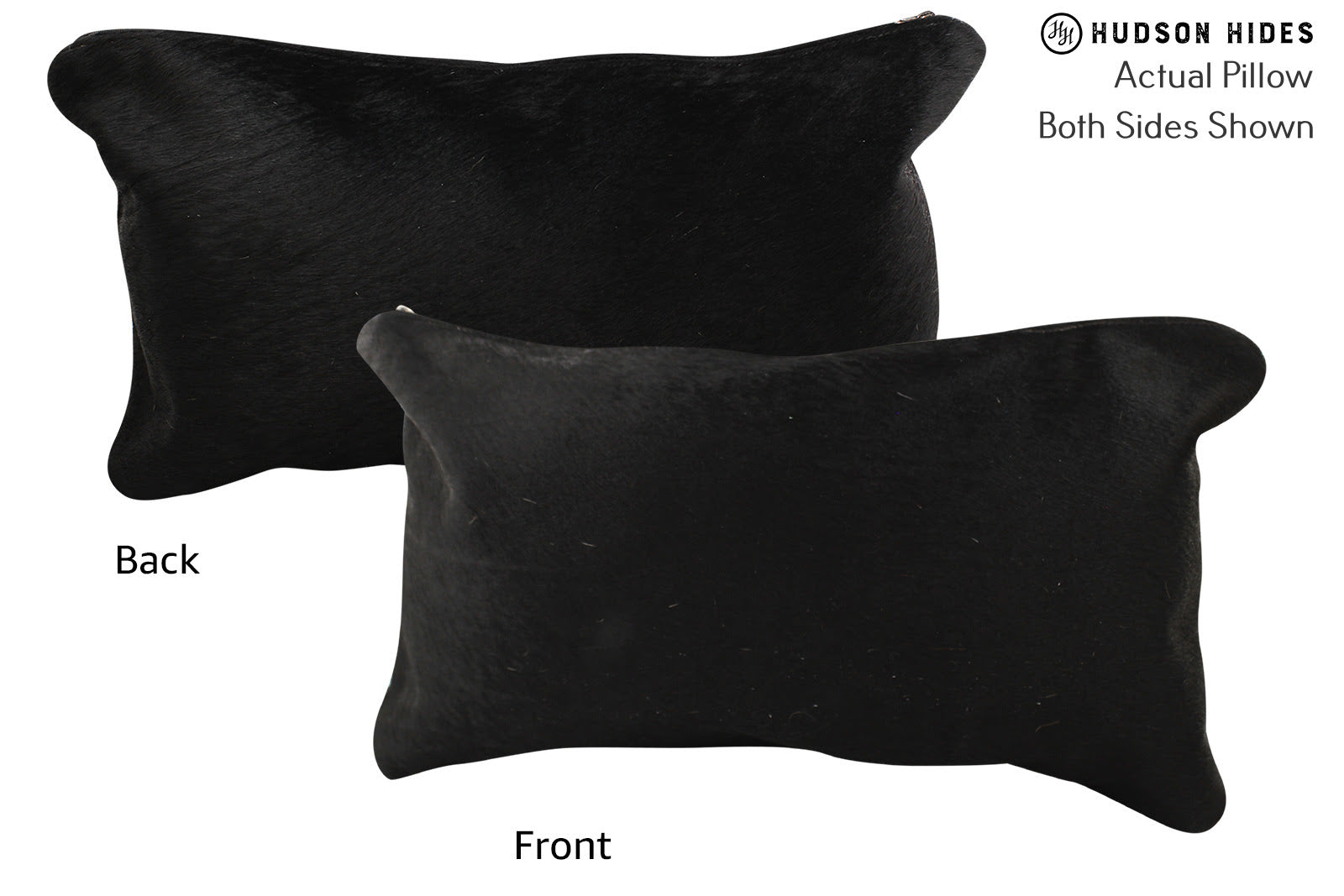 Solid Black Cowhide Pillow #72214