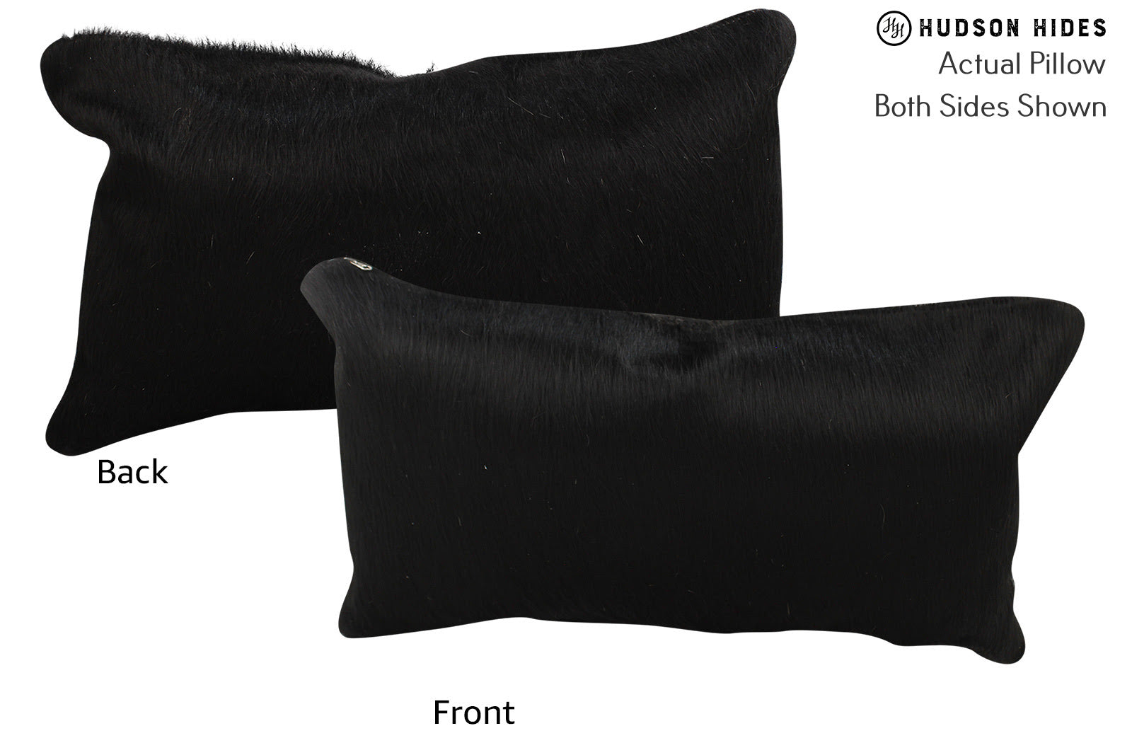 Solid Black Cowhide Pillow #72217