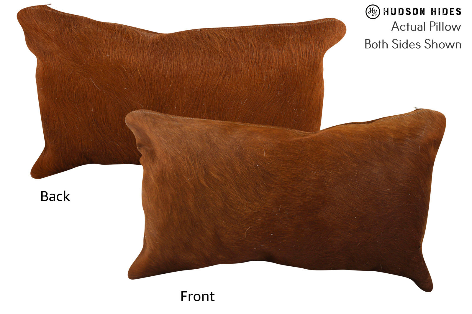 Solid Brown Cowhide Pillow #72234