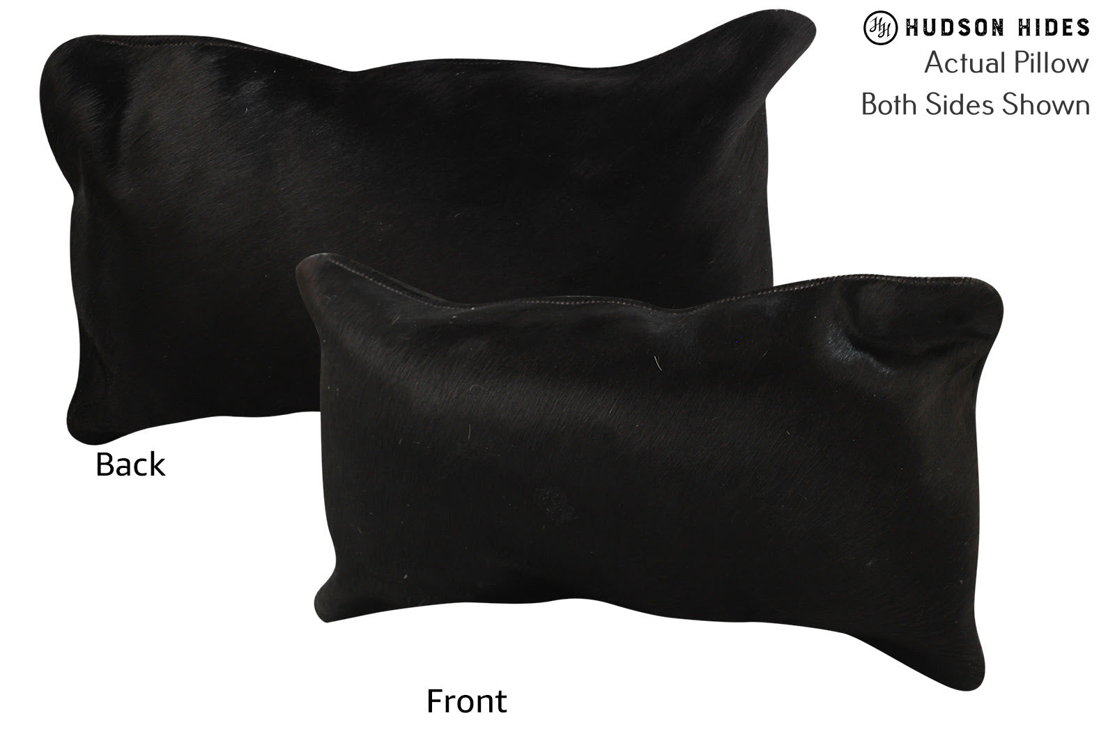 Solid Black Cowhide Pillow #72268