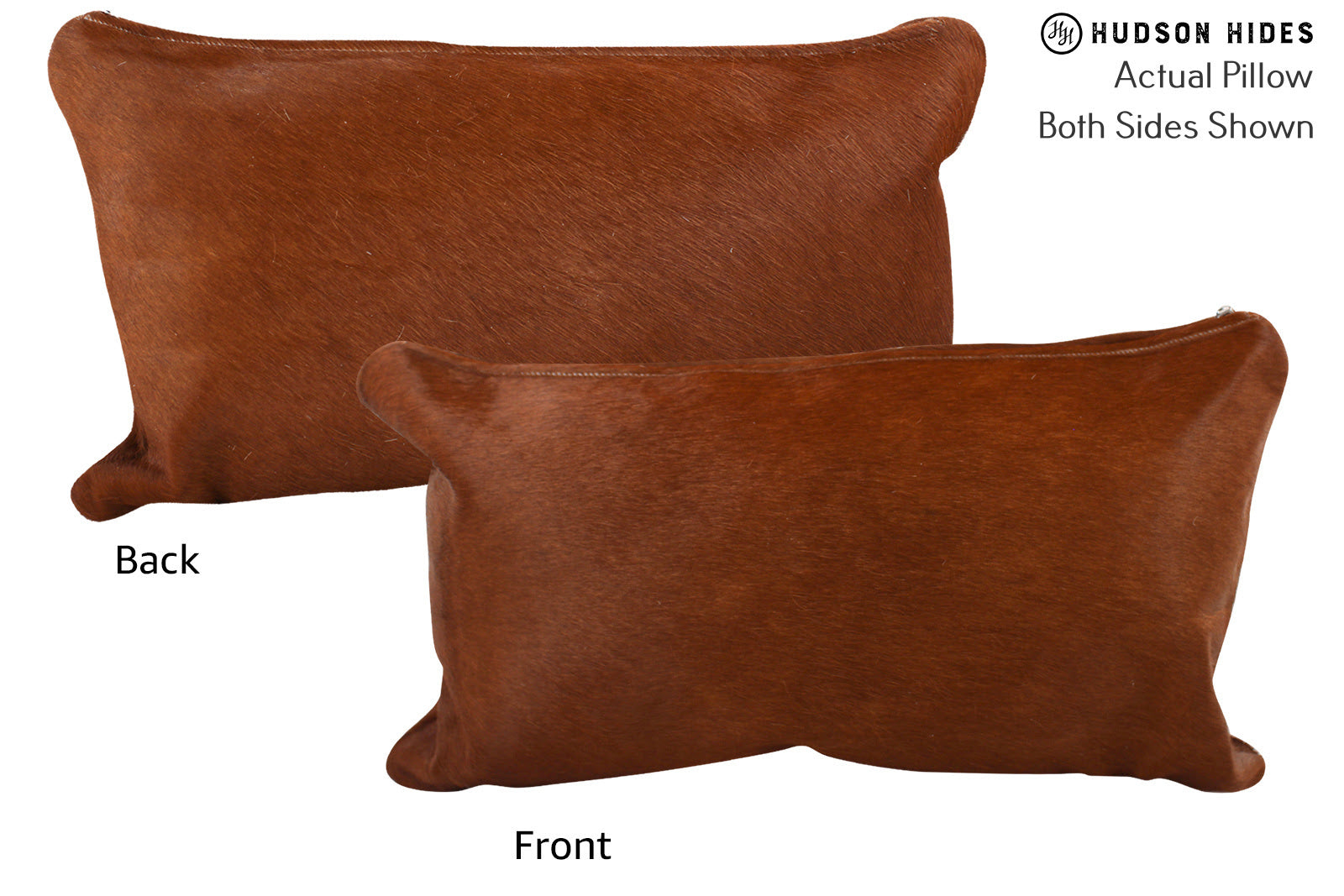 Solid Brown Cowhide Pillow #72442