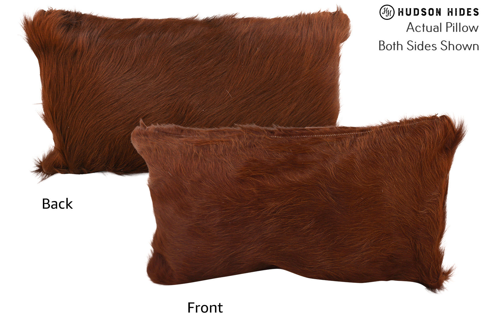 Solid Brown Cowhide Pillow #72443