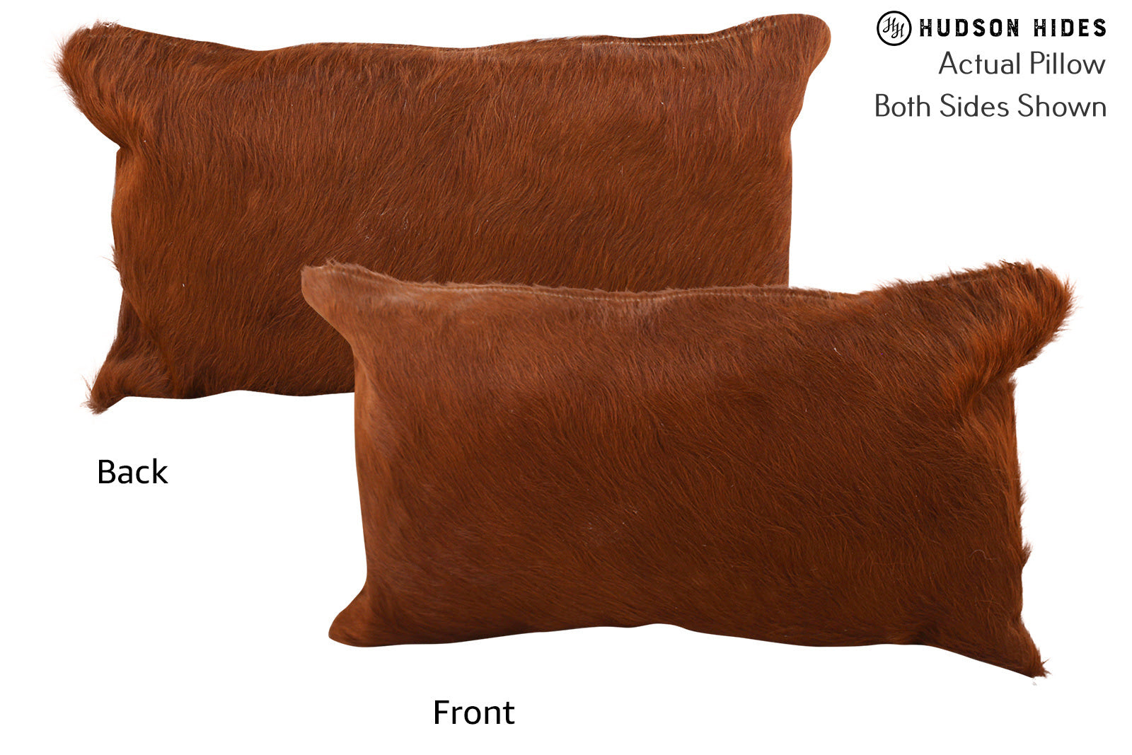 Solid Brown Cowhide Pillow #72471