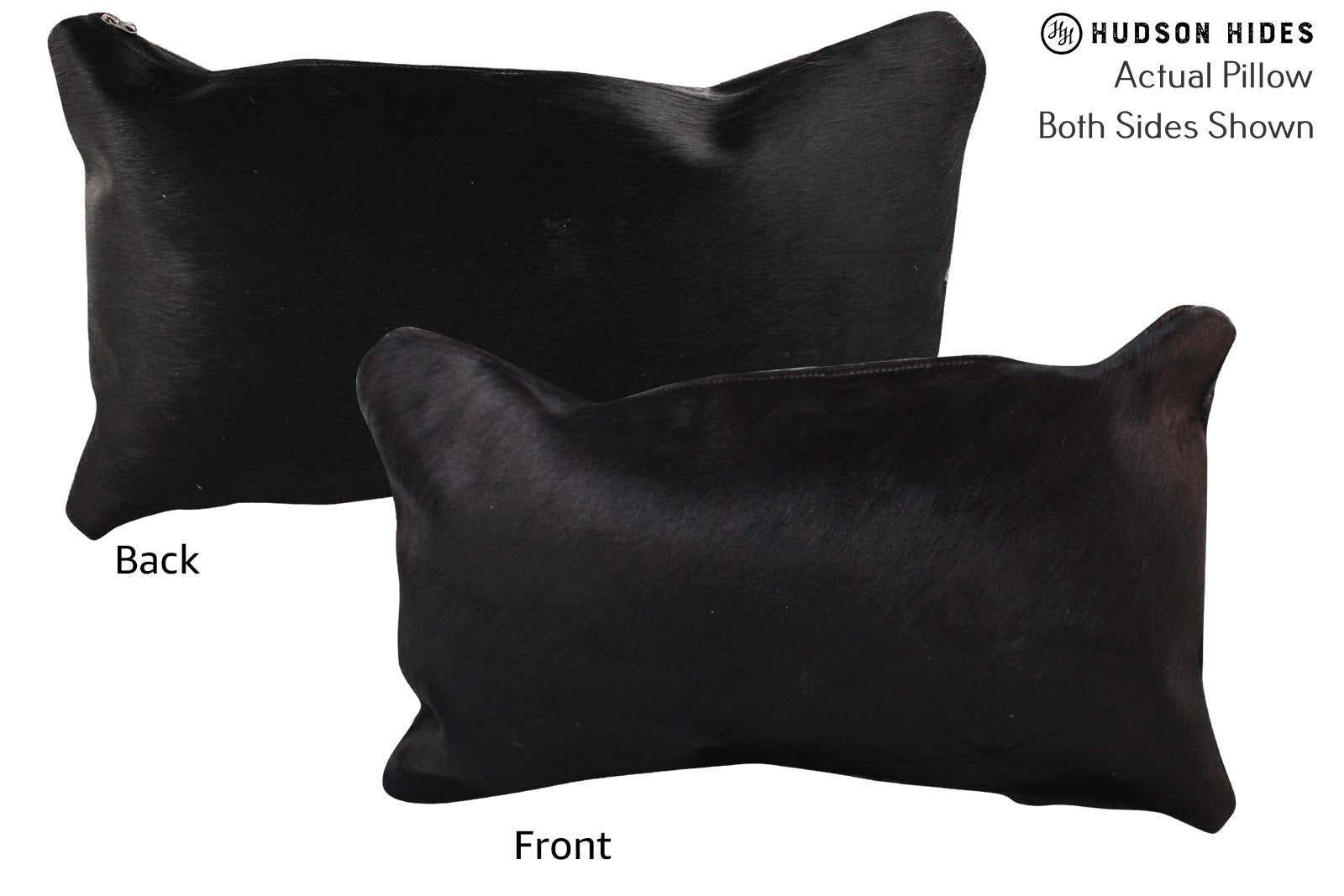 Solid Black Cowhide Pillow #72523