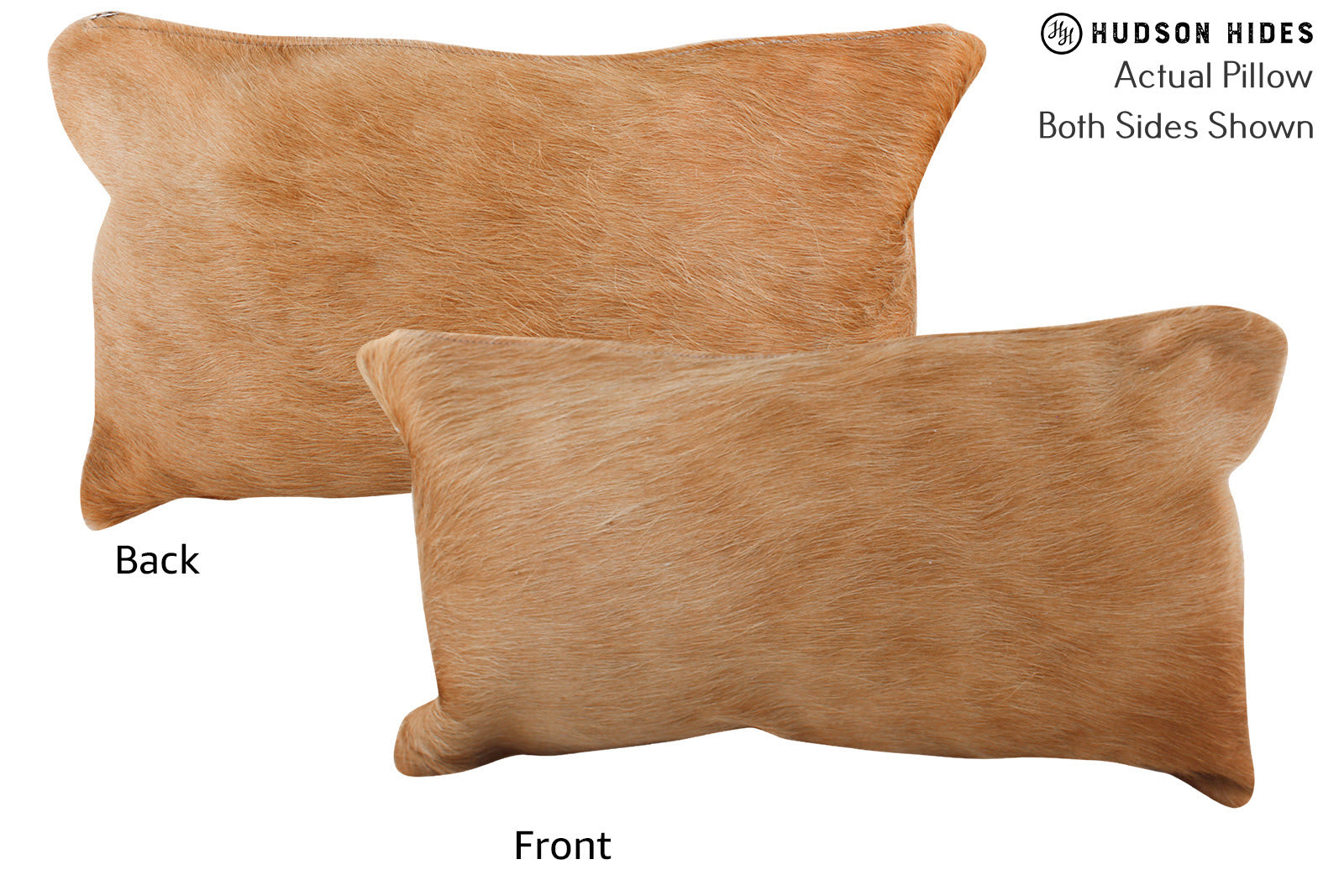 Solid Brown Cowhide Pillow #72549