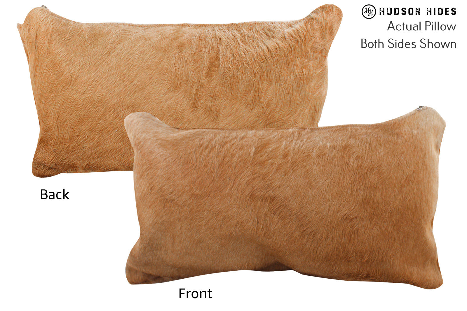 Solid Brown Cowhide Pillow #72551