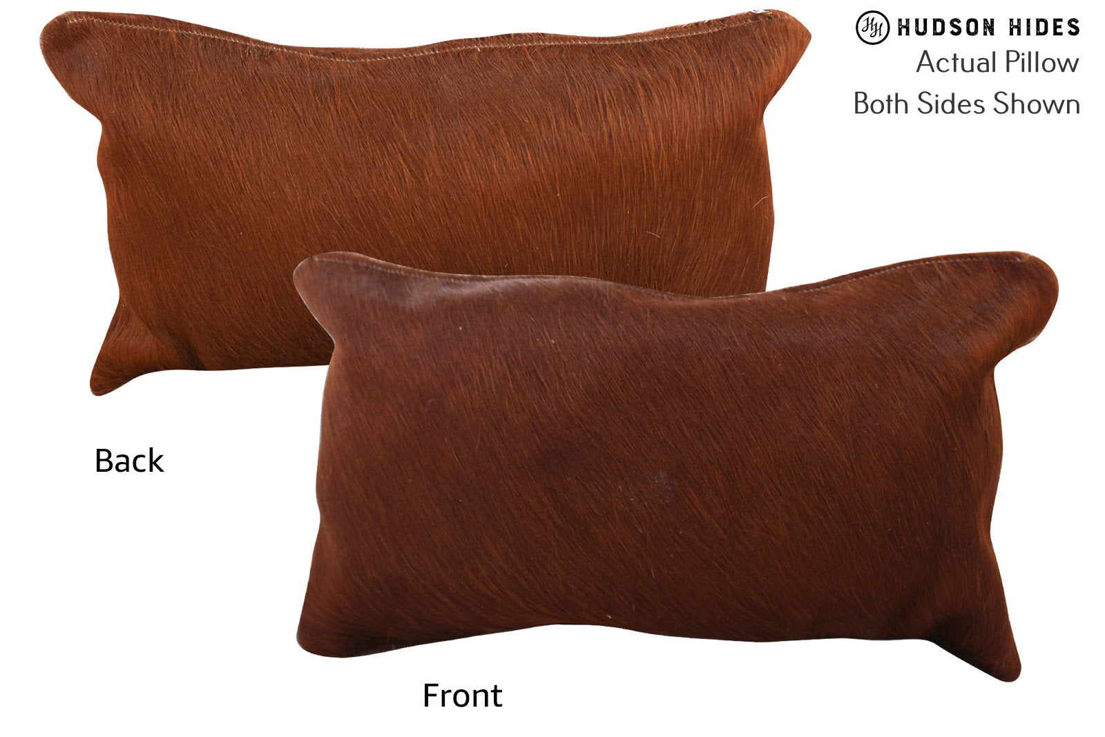 Solid Brown Cowhide Pillow #72676