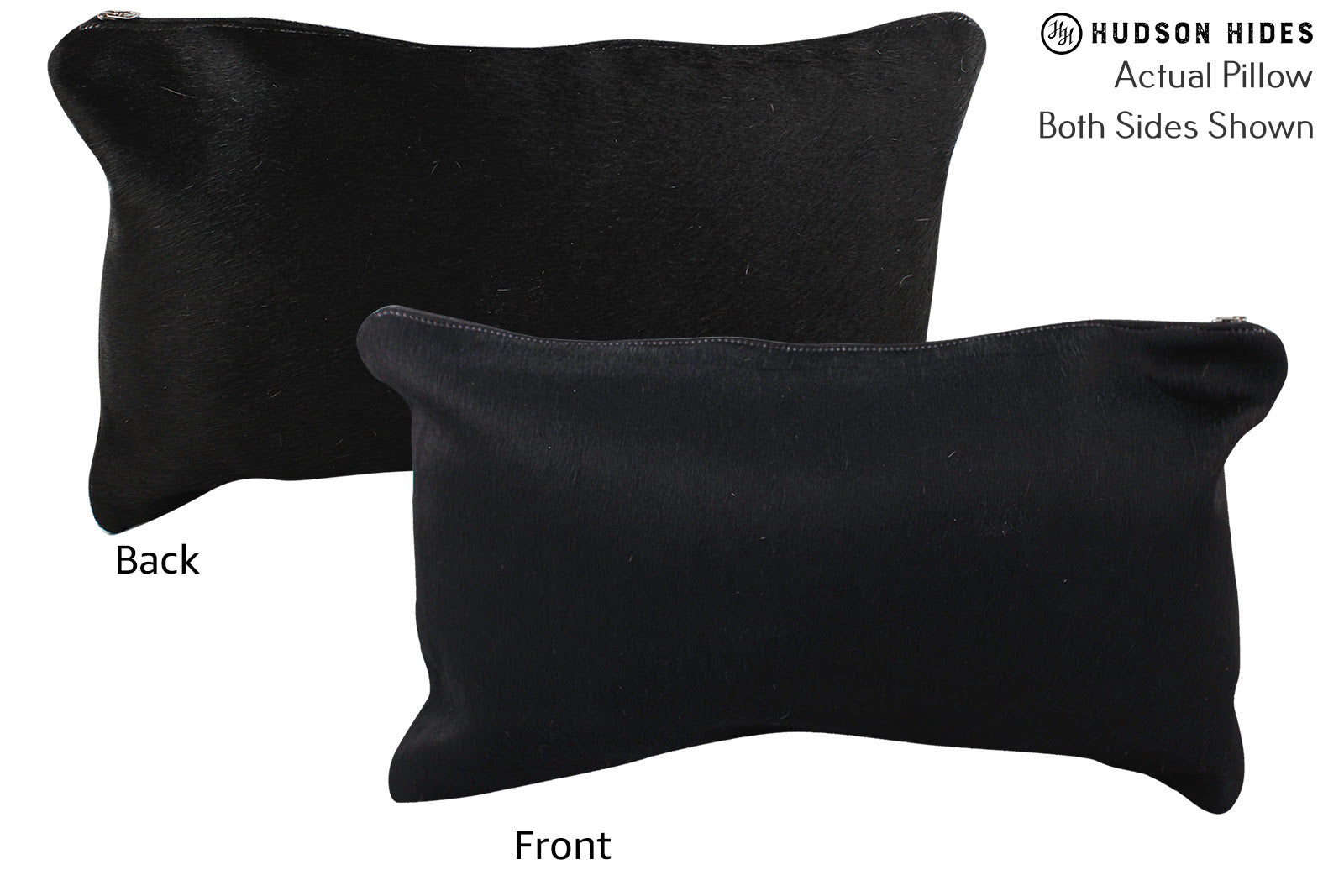 Solid Black Cowhide Pillow #72738