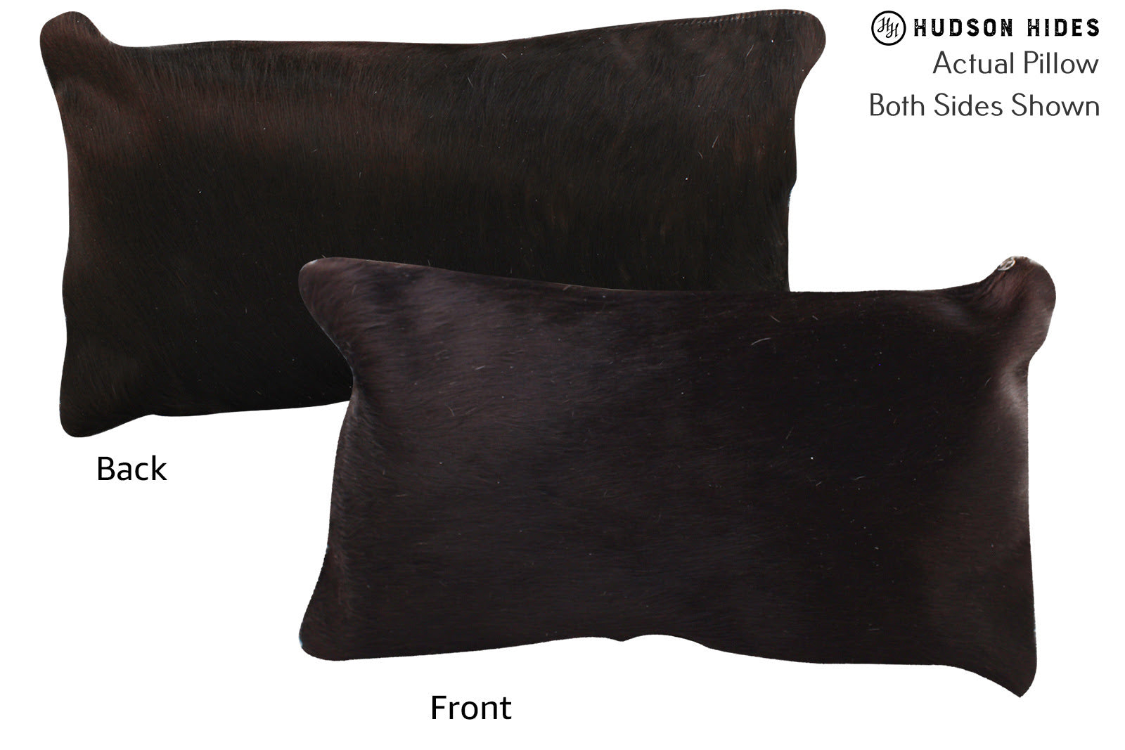 Solid Black Cowhide Pillow #72773