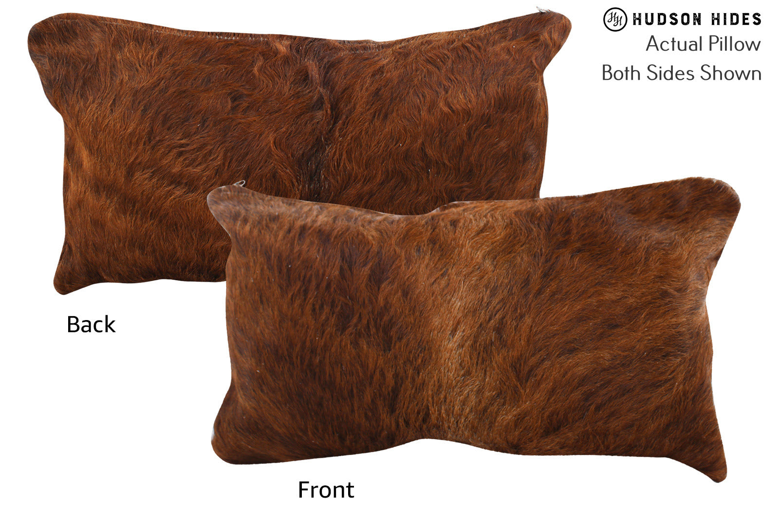 Solid Brown Cowhide Pillow #72781