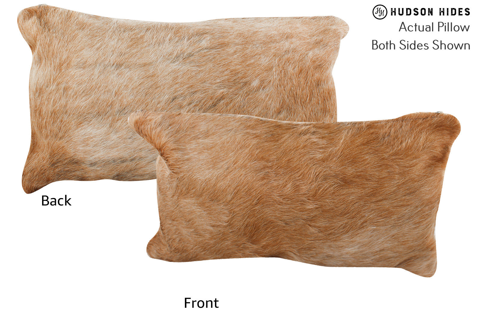 Solid Brown Cowhide Pillow #72790