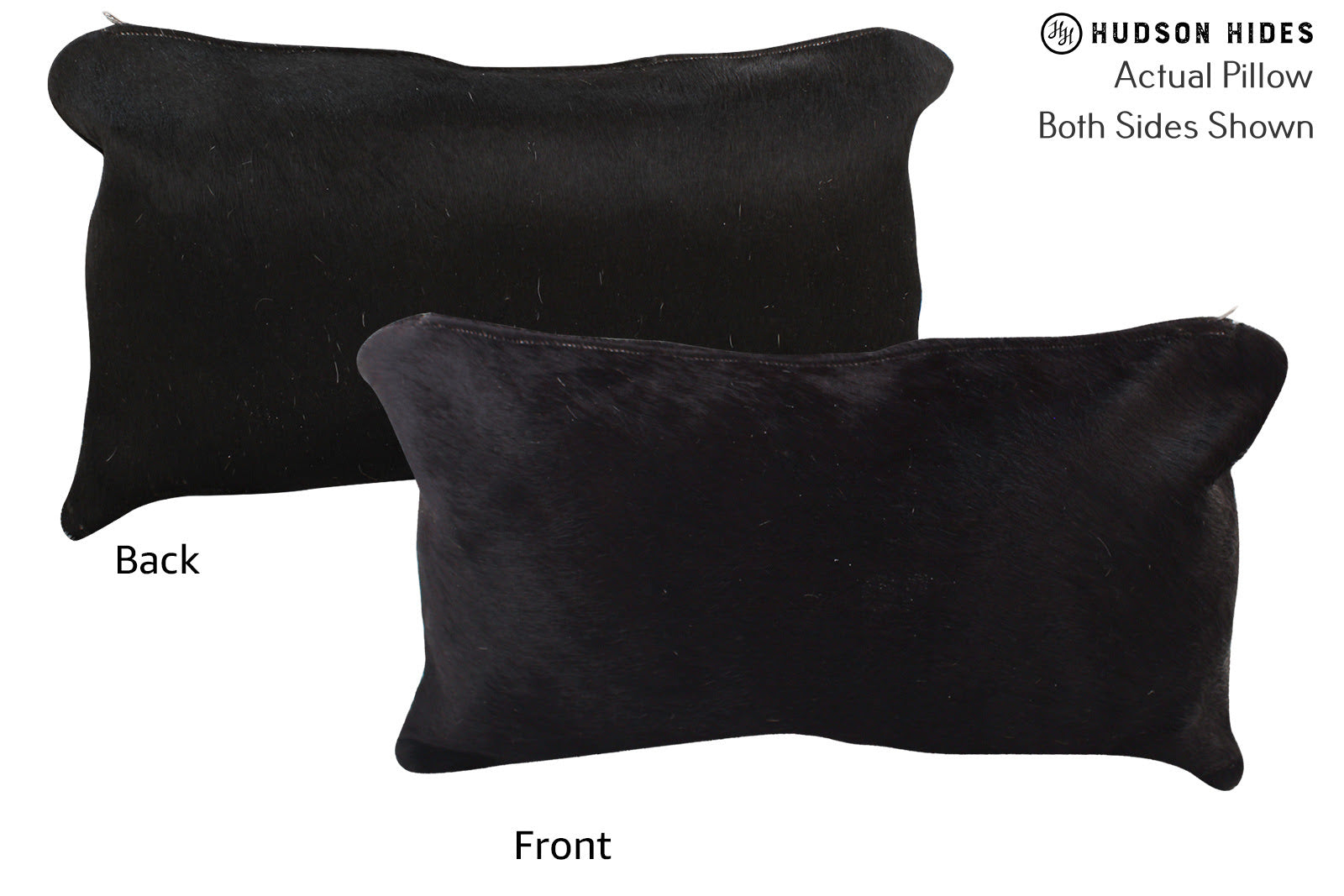 Solid Black Cowhide Pillow #72842