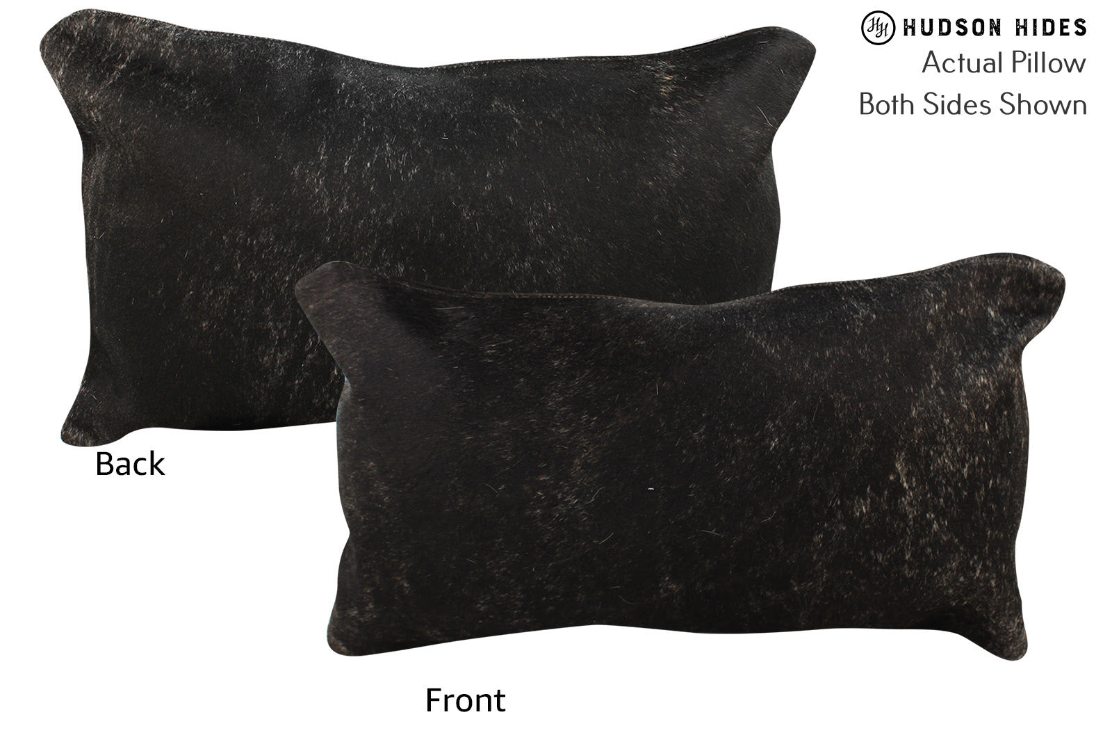 Solid Black Cowhide Pillow #73350