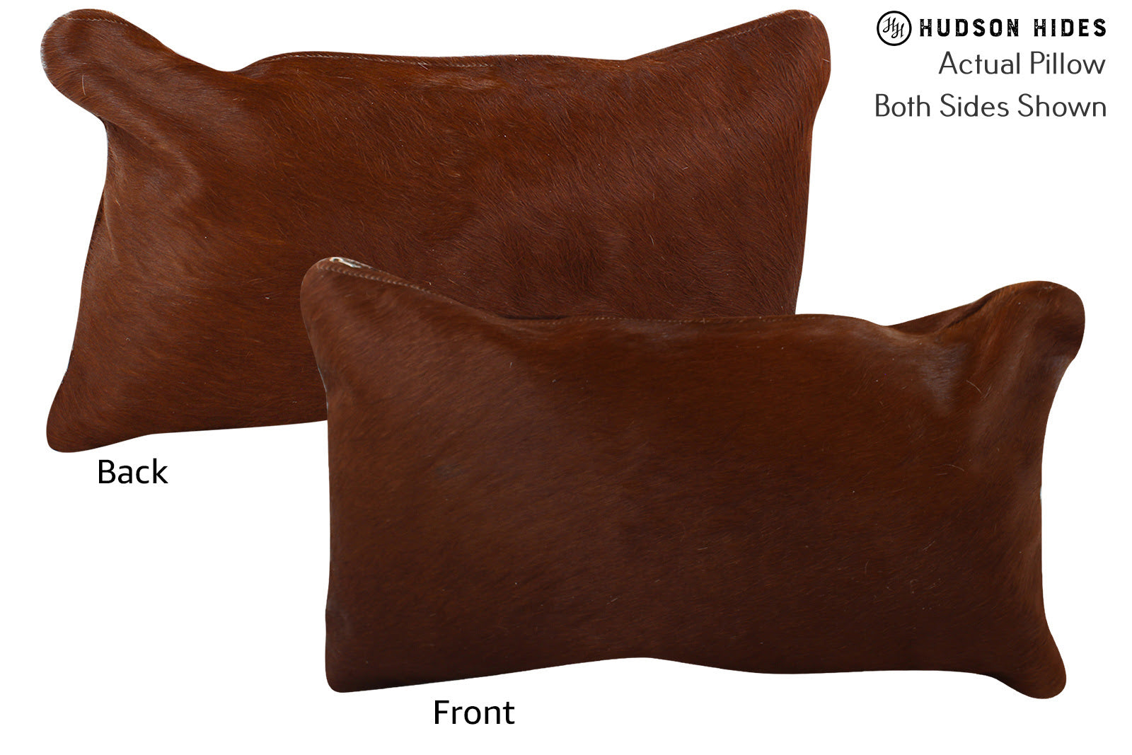 Solid Brown Cowhide Pillow #73356