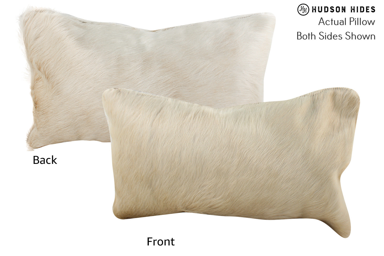 Solid White Cowhide Pillow #73360