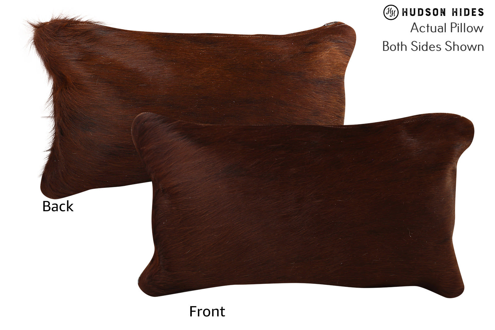 Solid Brown Cowhide Pillow #73381