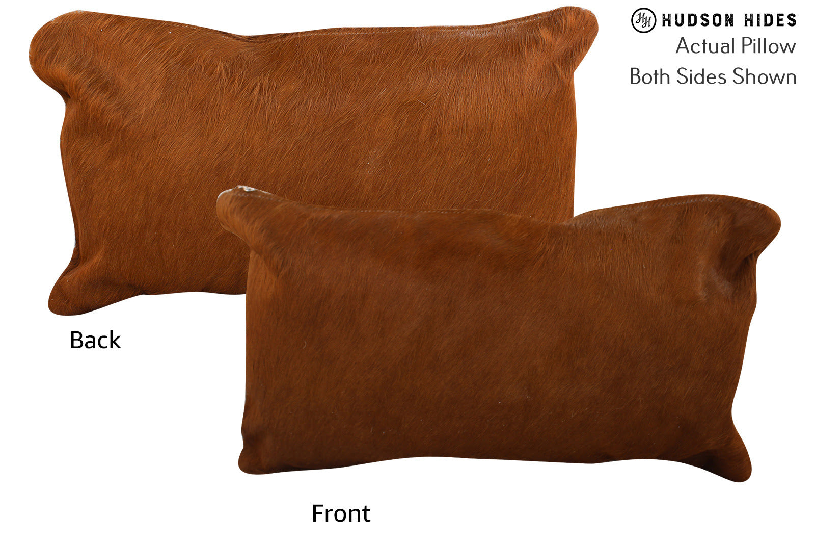 Solid Brown Cowhide Pillow #73385