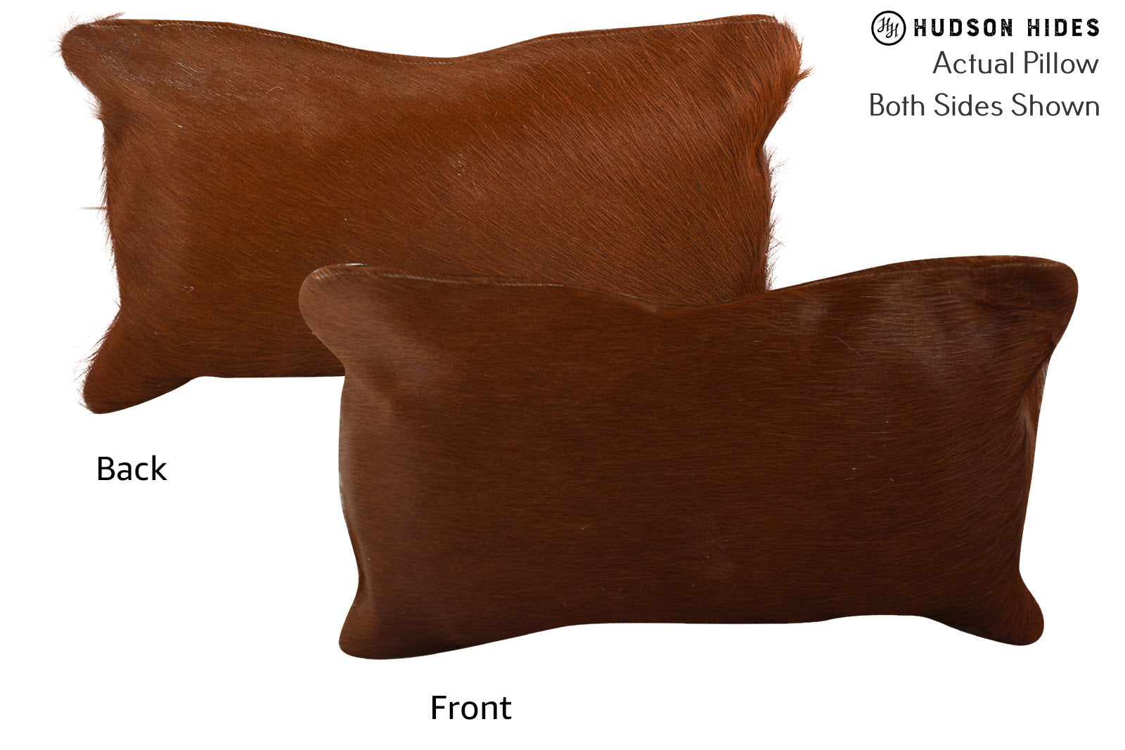 Solid Brown Cowhide Pillow #73387