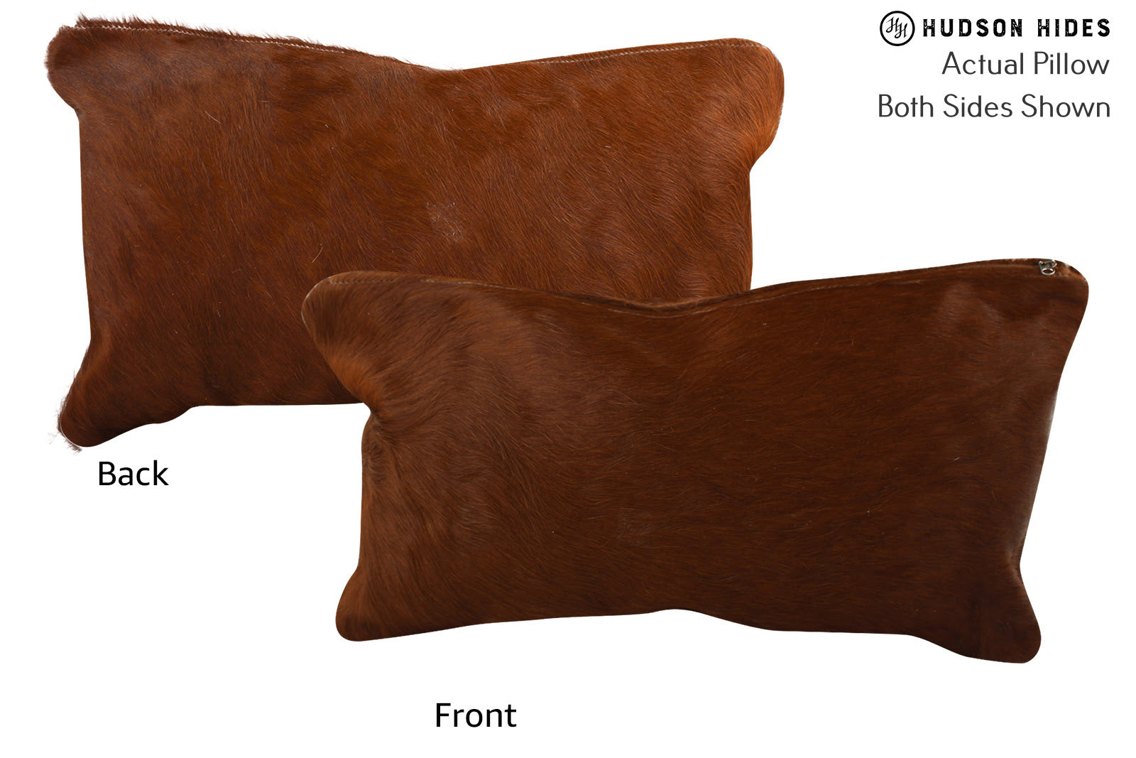 Solid Brown Cowhide Pillow #73393