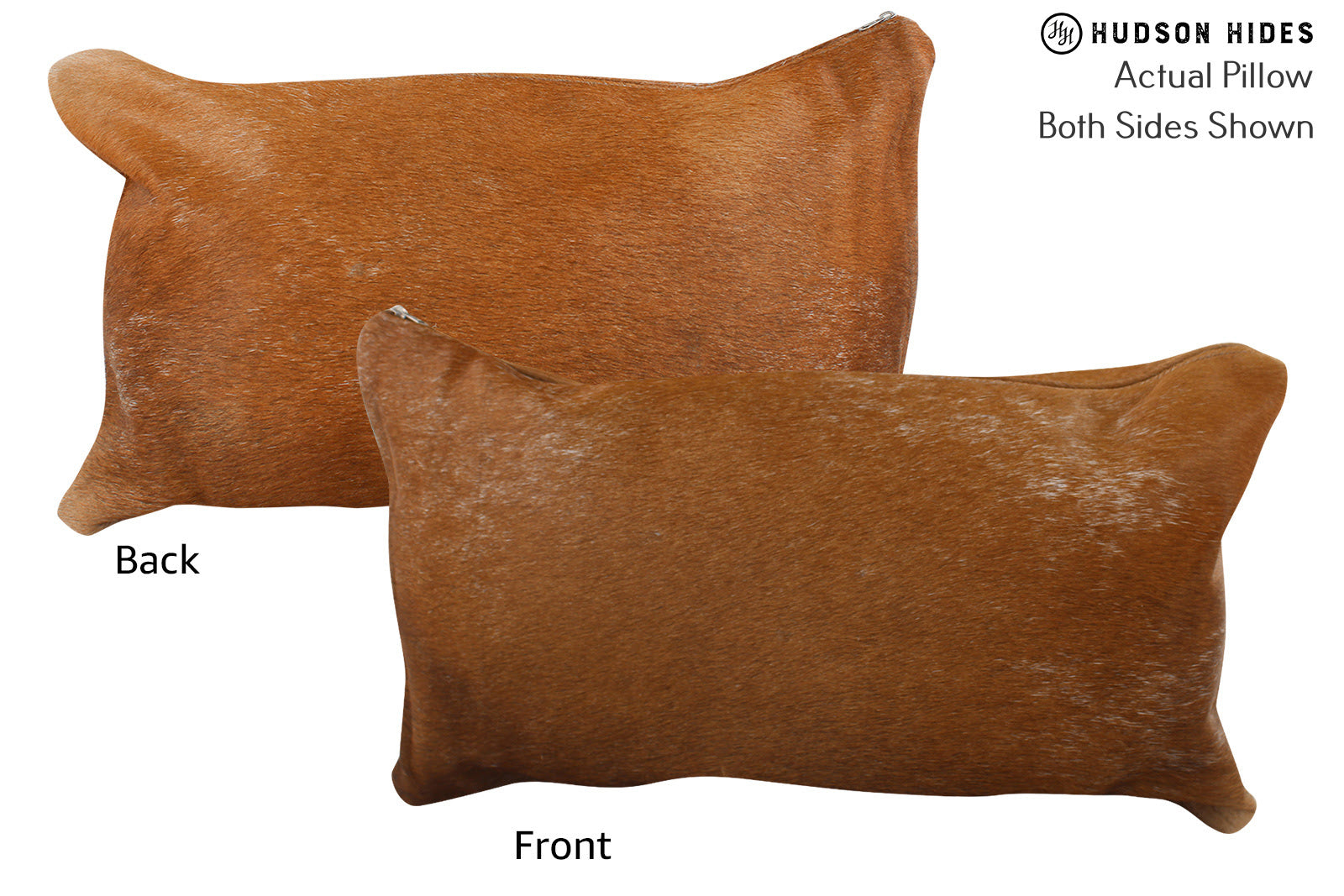 Solid Brown Cowhide Pillow #73419