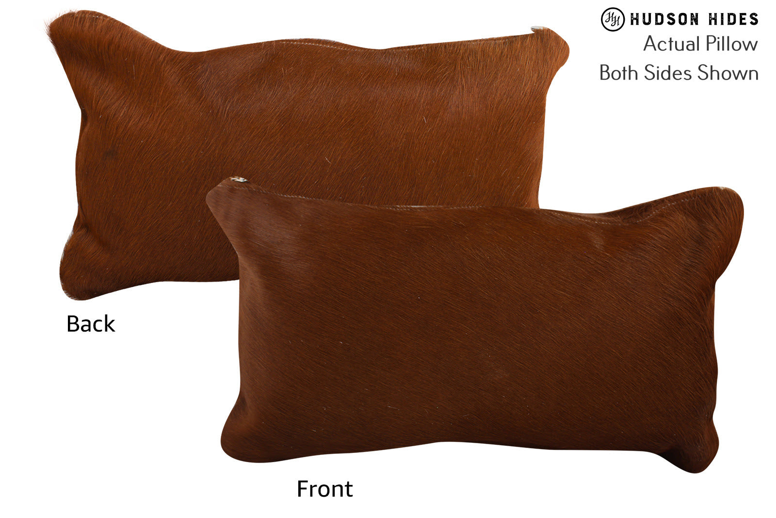 Solid Brown Cowhide Pillow #73444