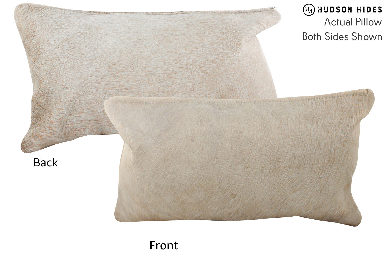 Solid White Cowhide Pillow #73481