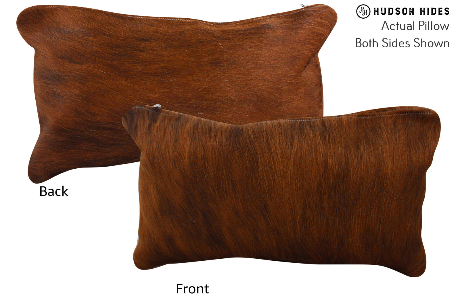 Solid Brown Cowhide Pillow #73525