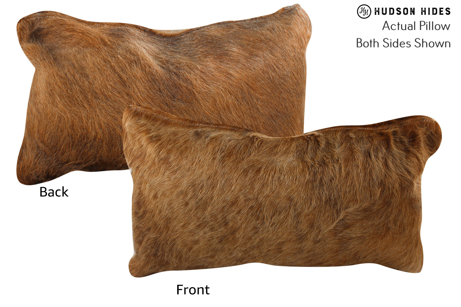 Solid Brown Cowhide Pillow #73582