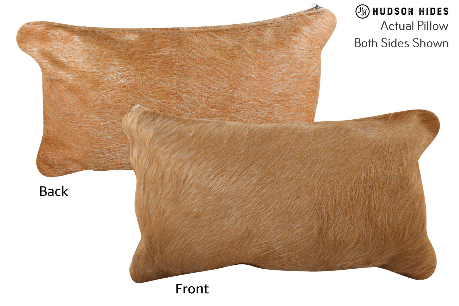 Solid Brown Cowhide Pillow #73596