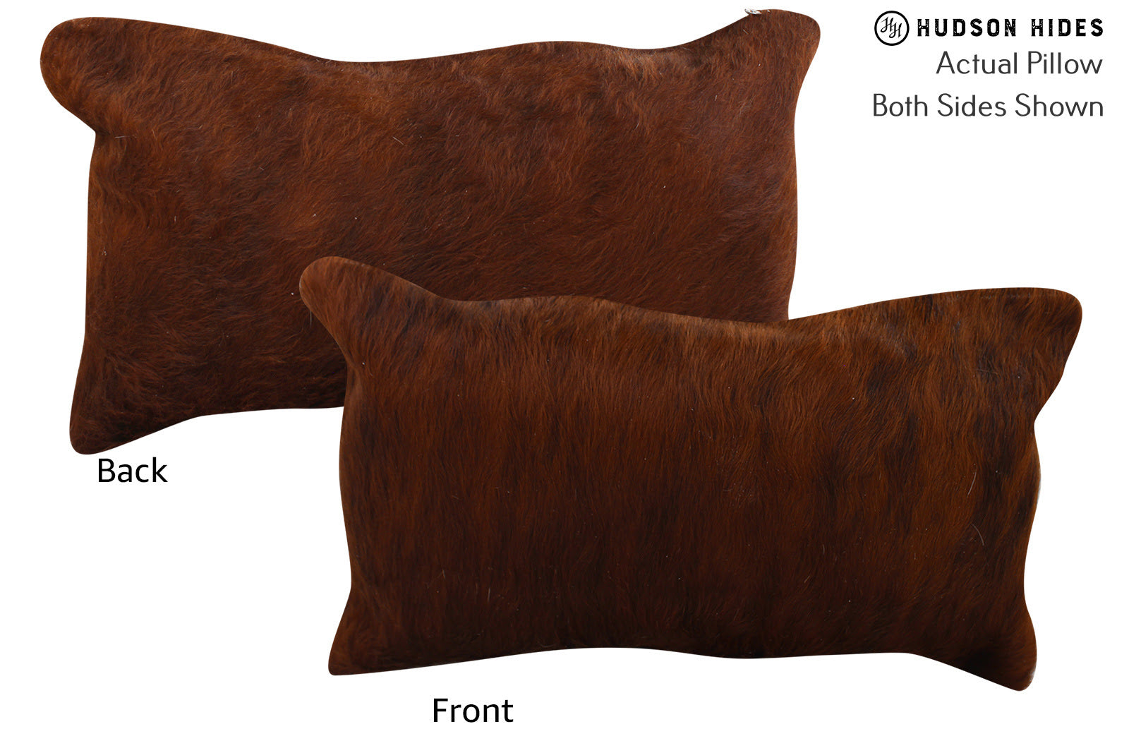 Solid Brown Cowhide Pillow #73610