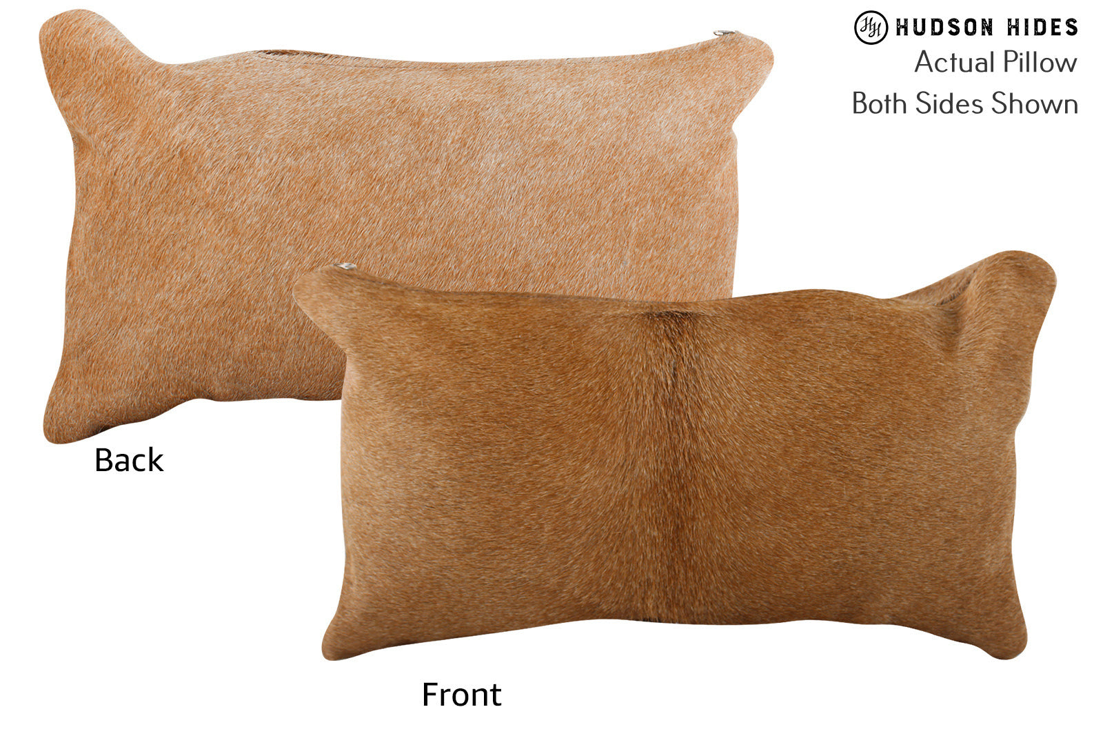 Solid Brown Cowhide Pillow #73618