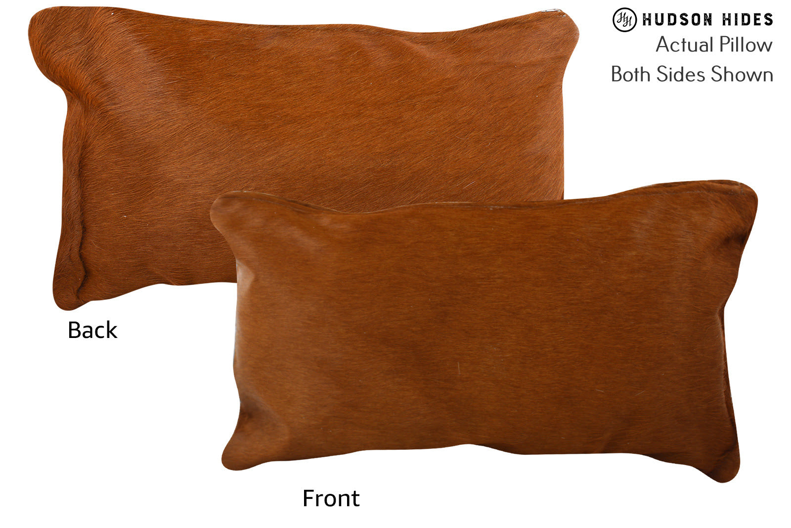 Solid Brown Cowhide Pillow #73646