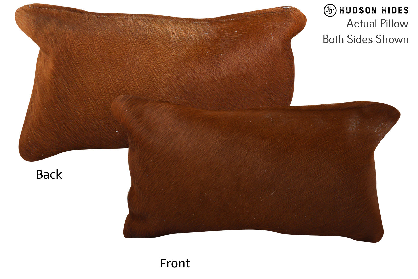 Solid Brown Cowhide Pillow #73652