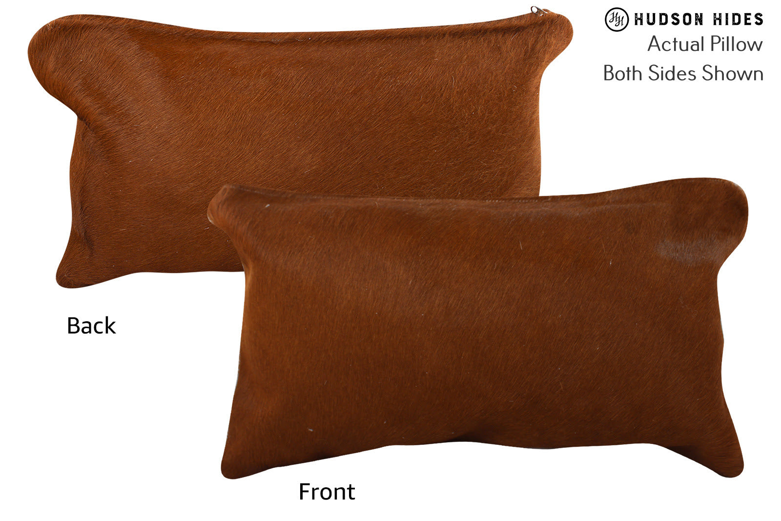 Solid Brown Cowhide Pillow #73665