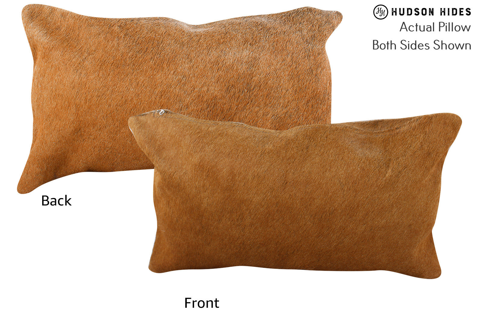 Solid Brown Cowhide Pillow #73668