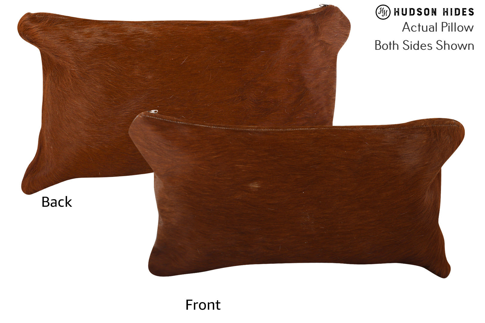 Solid Brown Cowhide Pillow #73670