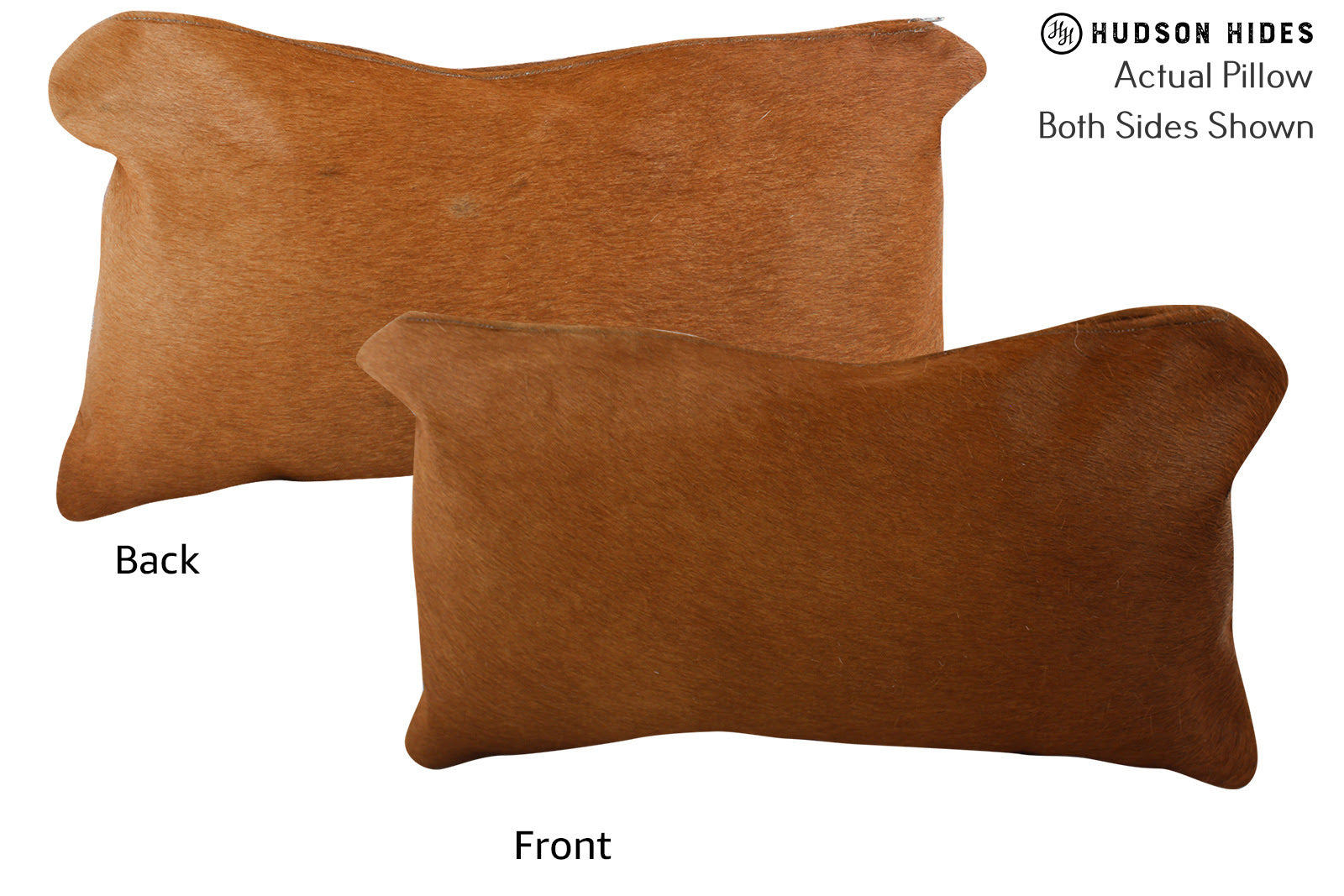 Solid Brown Cowhide Pillow #73721