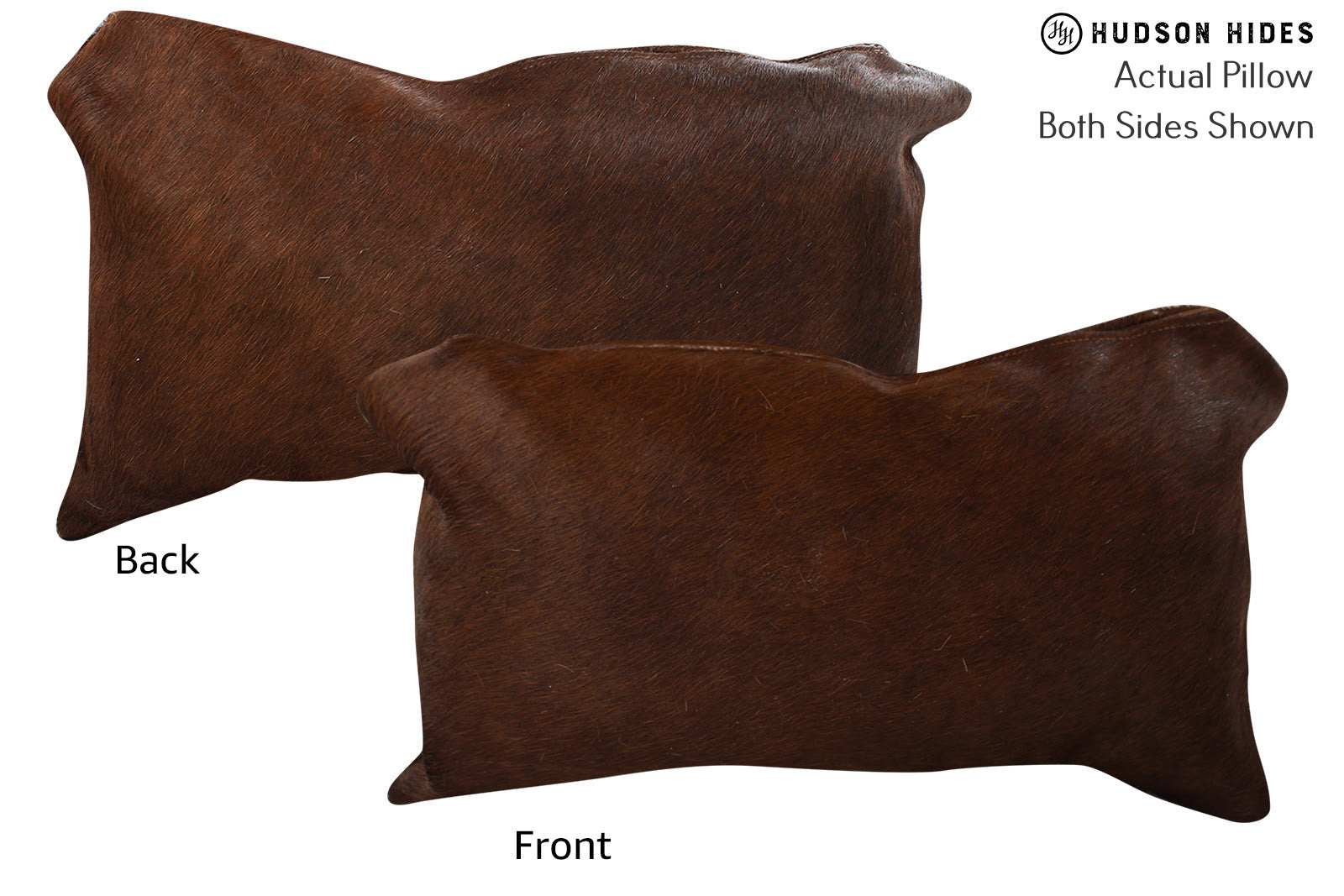 Solid Brown Cowhide Pillow #73722