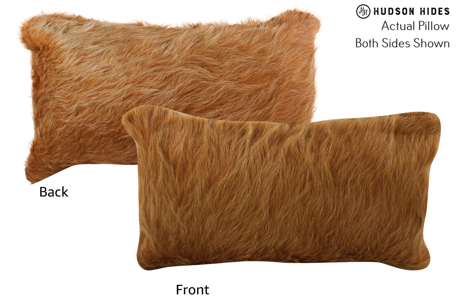 Solid Brown Cowhide Pillow #73723