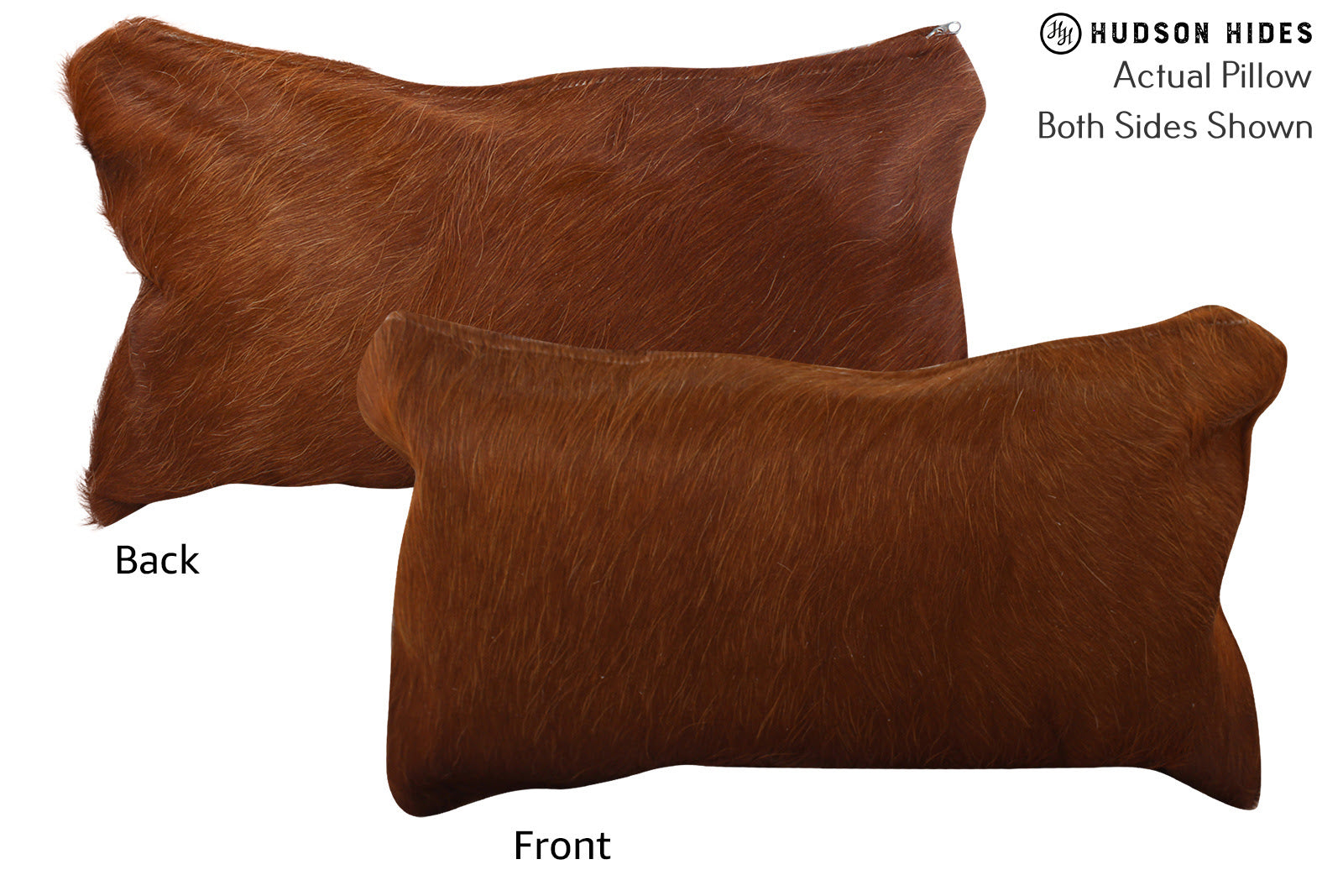 Solid Brown Cowhide Pillow #73725